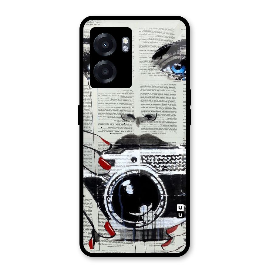 Paper Face Beauty Glass Back Case for Realme Narzo 50 5G