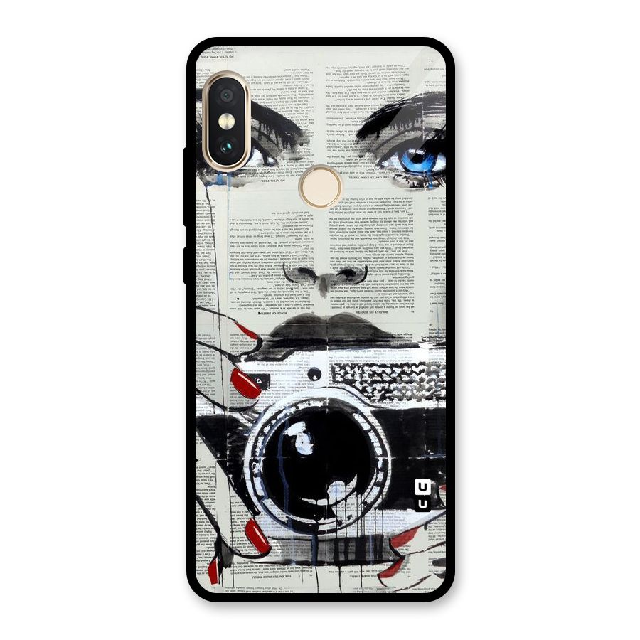 Paper Face Beauty Glass Back Case for Redmi Note 5 Pro