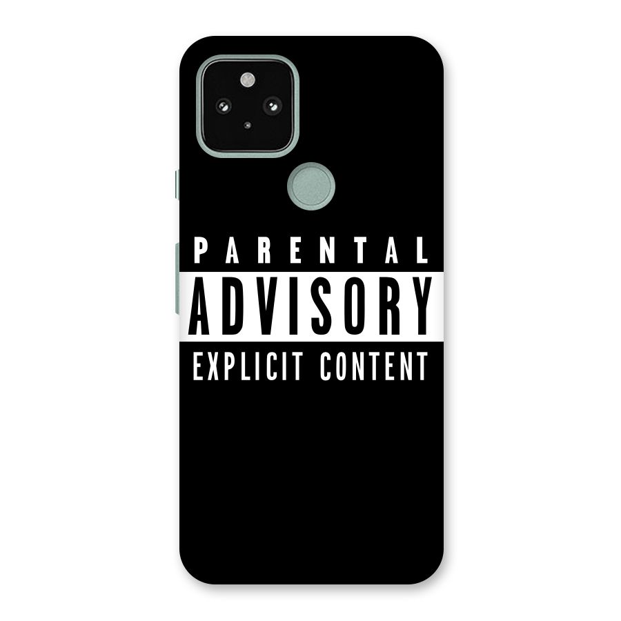Parental Advisory Label Back Case for Google Pixel 5