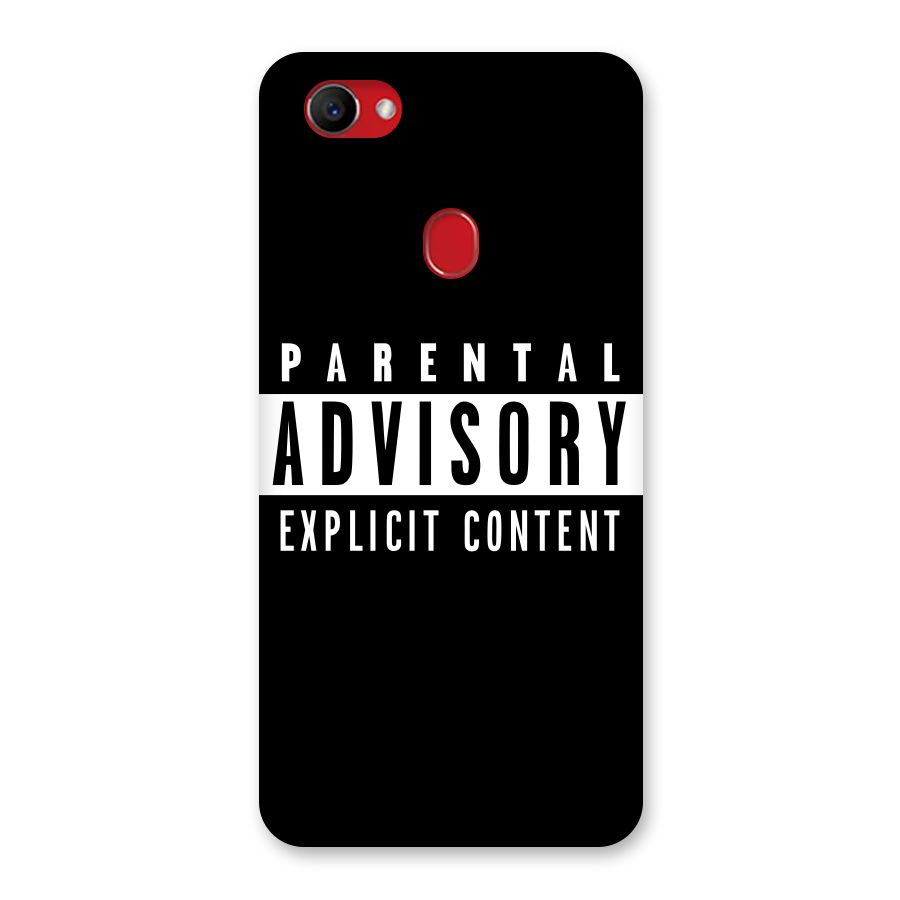 Parental Advisory Label Back Case for Oppo F7