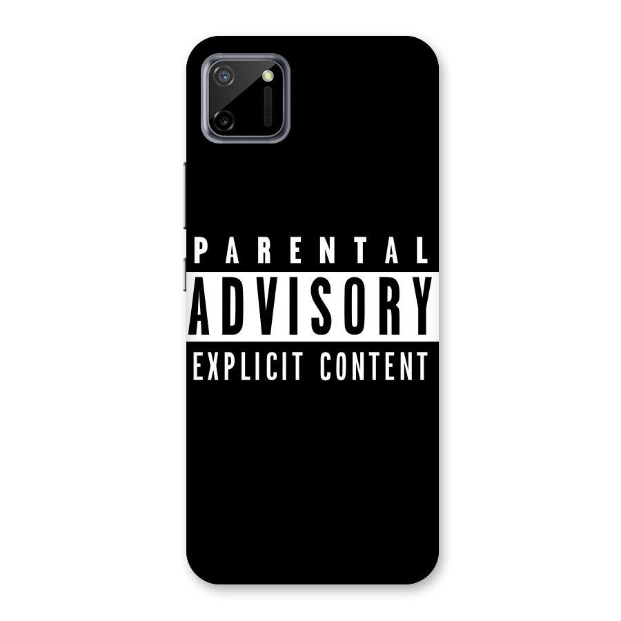 Parental Advisory Label Back Case for Realme C11