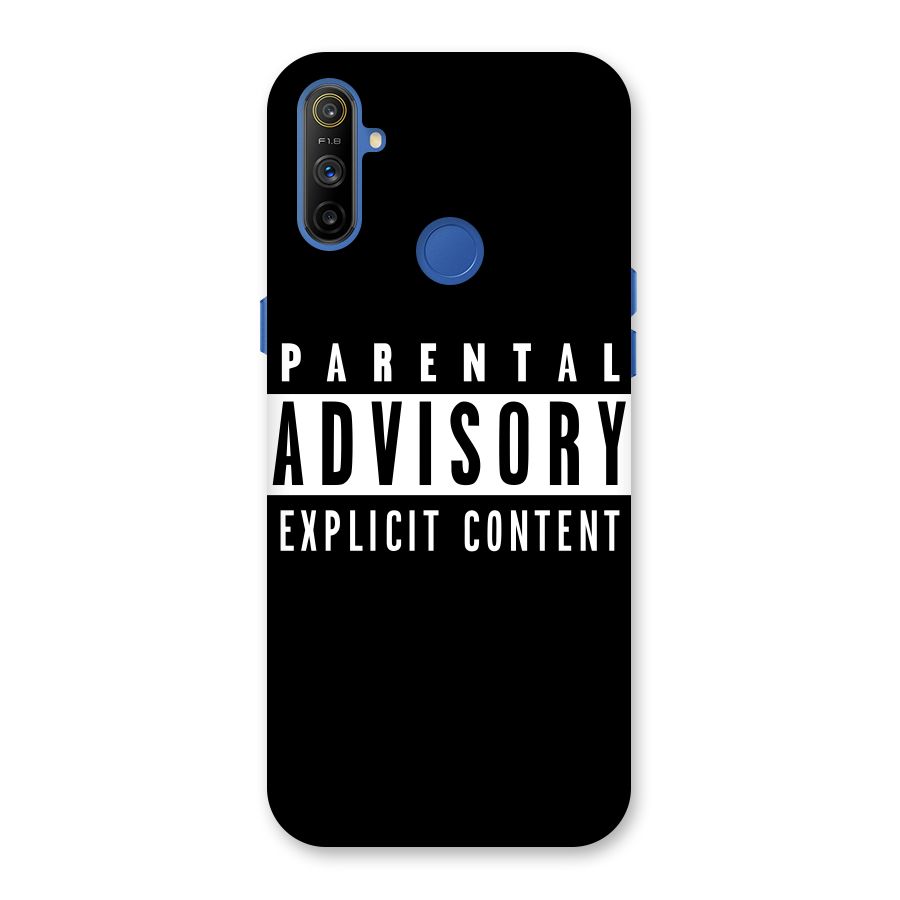 Parental Advisory Label Back Case for Realme Narzo 10A