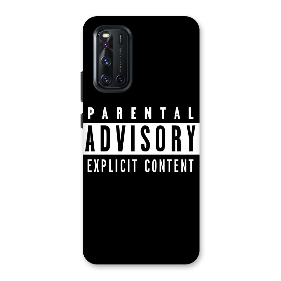 Parental Advisory Label Back Case for Vivo V19