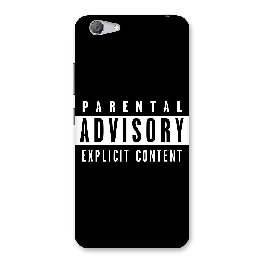 Parental Advisory Label Back Case for Vivo Y53