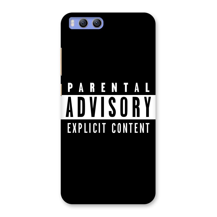 Parental Advisory Label Back Case for Xiaomi Mi 6
