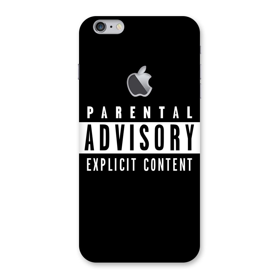 Parental Advisory Label Back Case for iPhone 6 Plus 6S Plus Logo Cut
