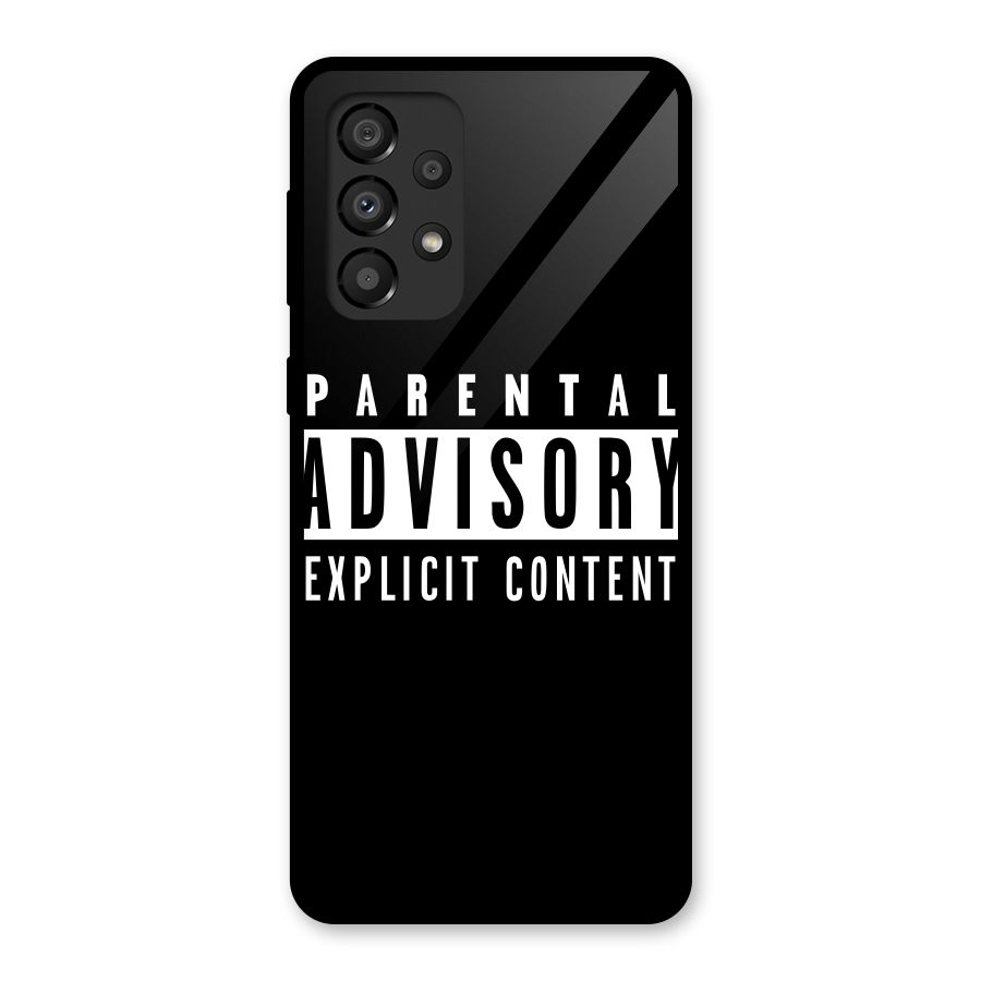 Parental Advisory Label Glass Back Case for Galaxy A33 5G