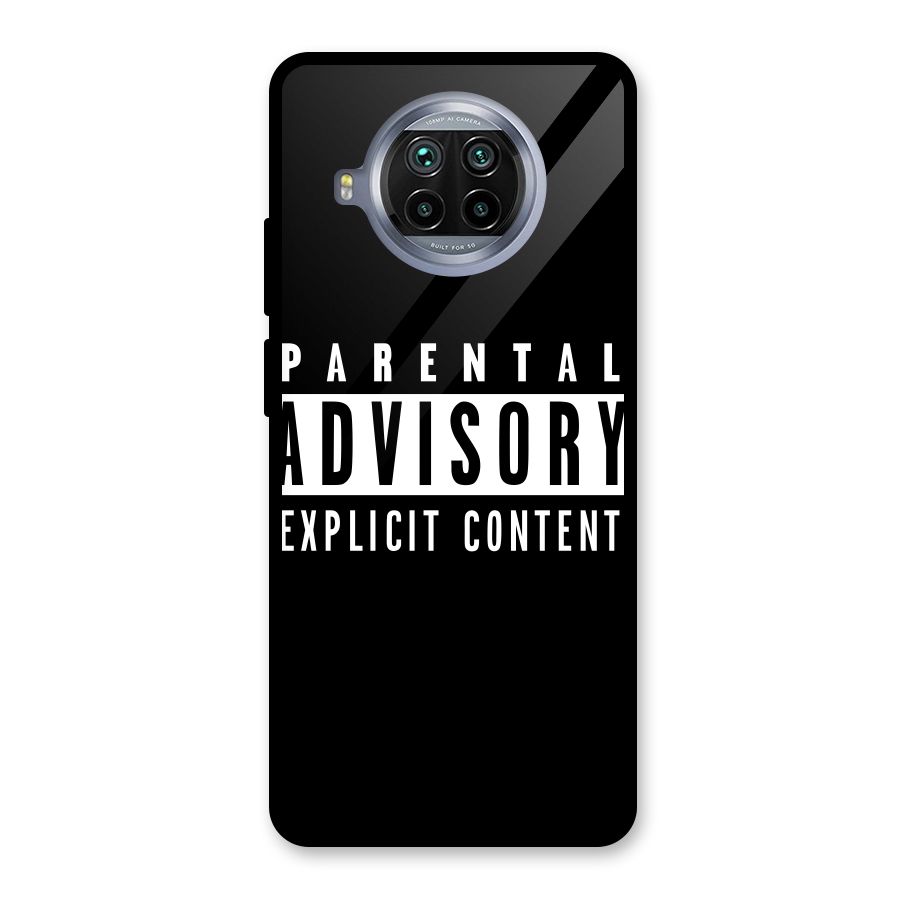 Parental Advisory Label Glass Back Case for Mi 10i
