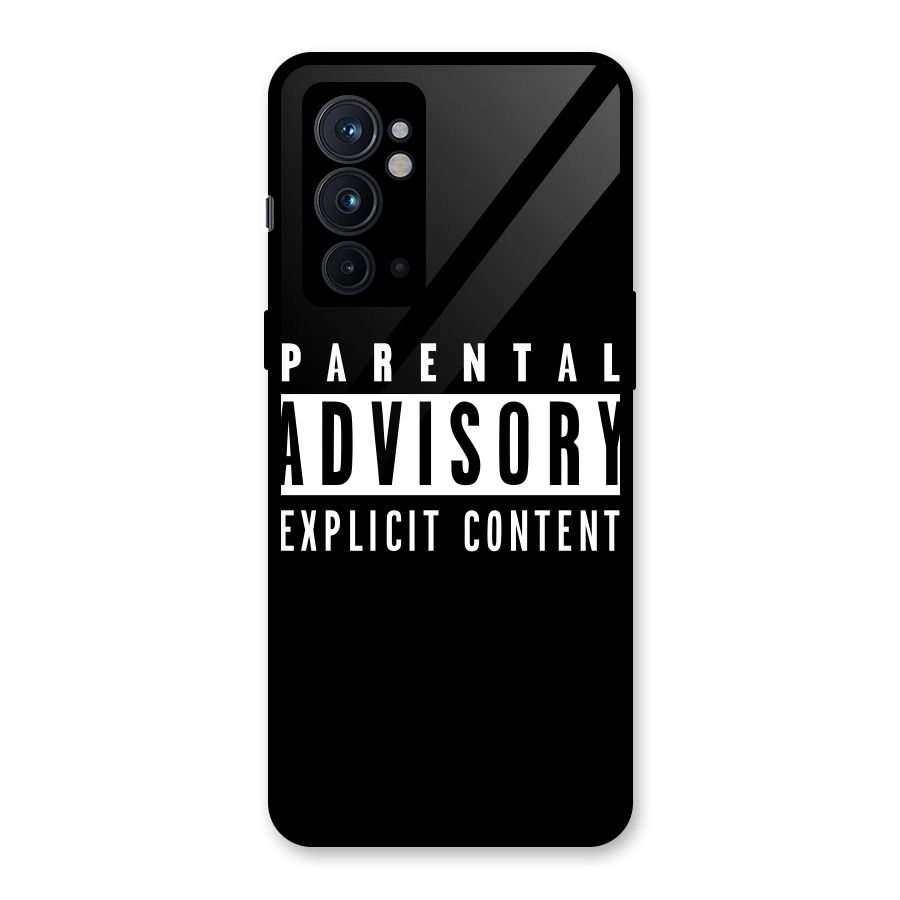 Parental Advisory Label Glass Back Case for OnePlus 9RT 5G