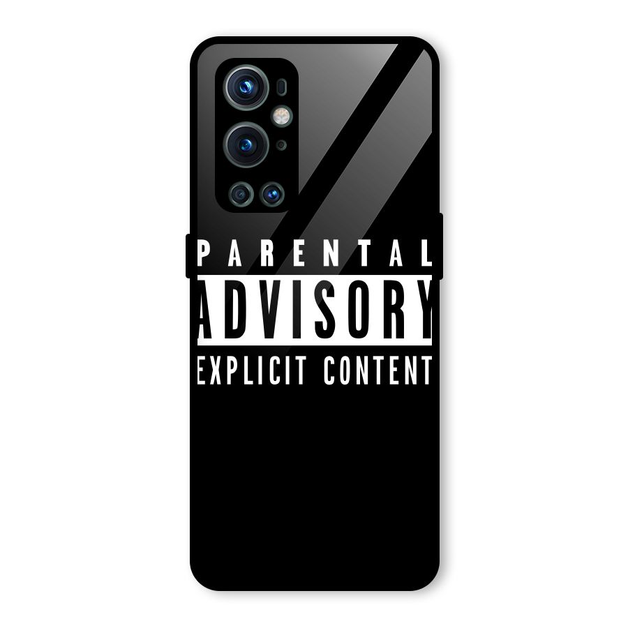 Parental Advisory Label Glass Back Case for OnePlus 9 Pro