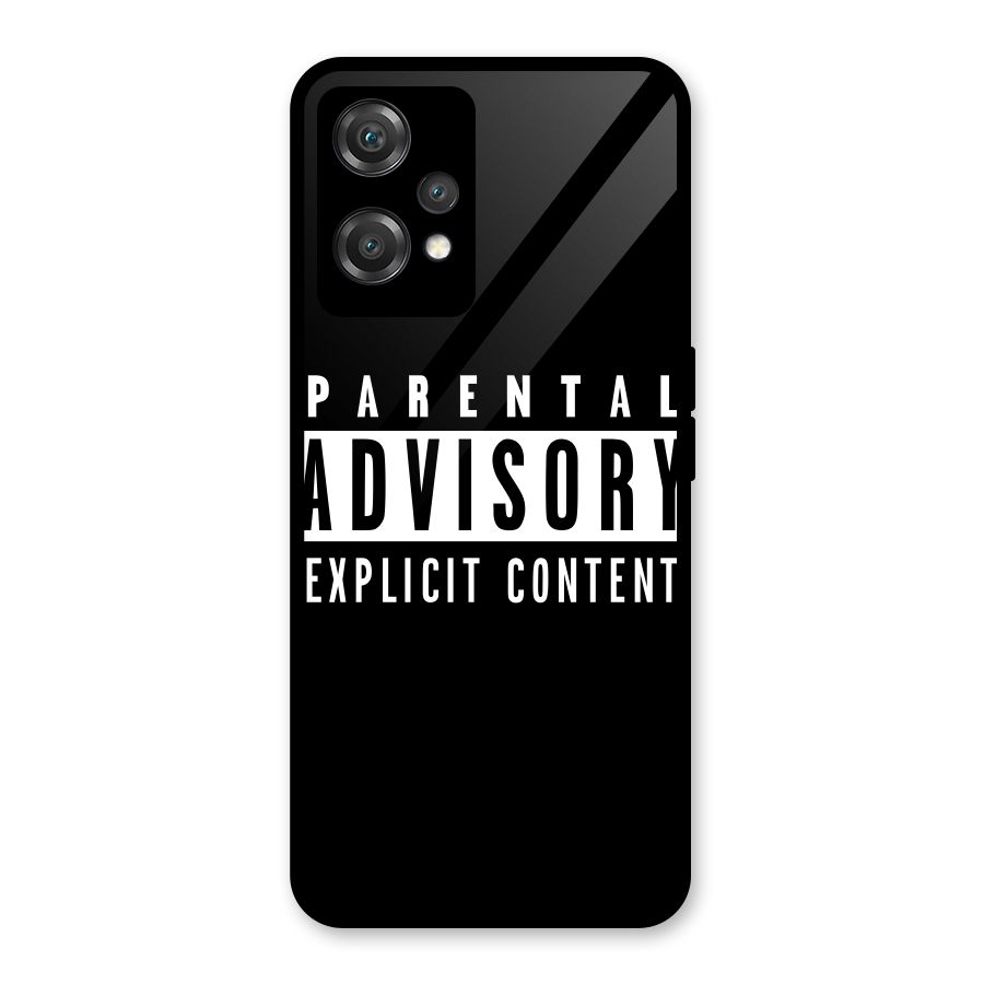 Parental Advisory Label Glass Back Case for OnePlus Nord CE 2 Lite 5G