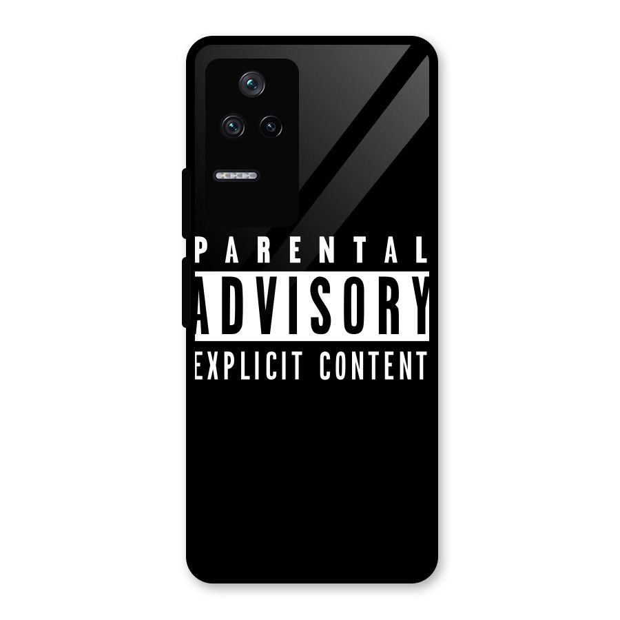 Parental Advisory Label Glass Back Case for Poco F4 5G