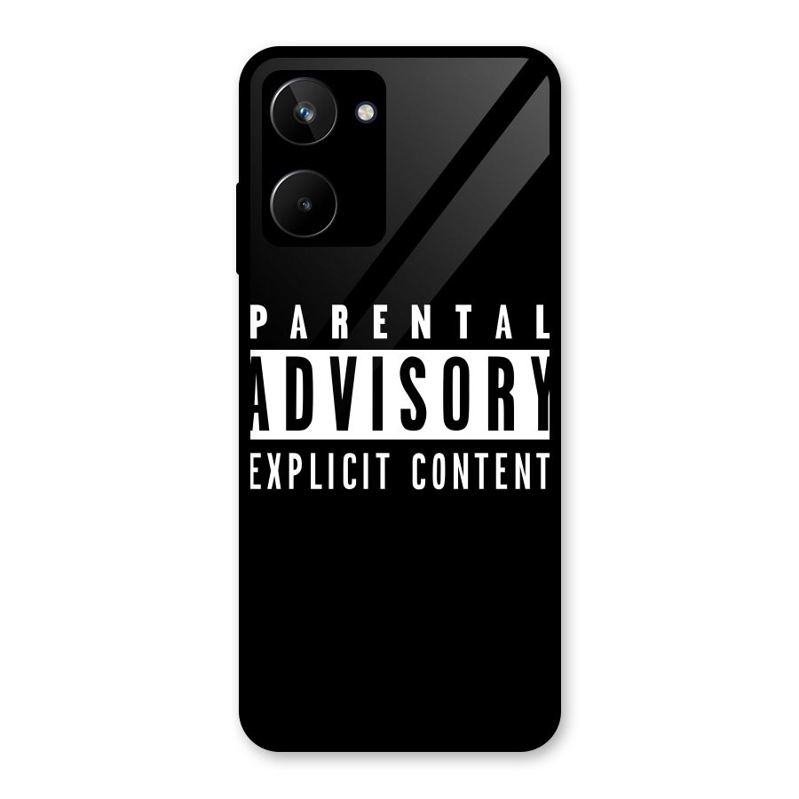 Parental Advisory Label Glass Back Case for Realme 10