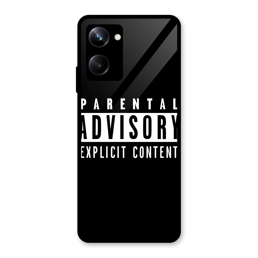 Parental Advisory Label Glass Back Case for Realme 10 Pro