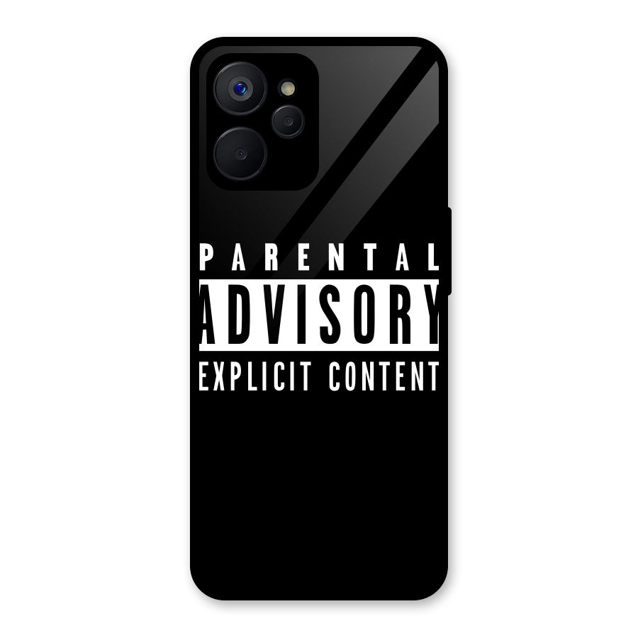 Parental Advisory Label Glass Back Case for Realme 9i 5G