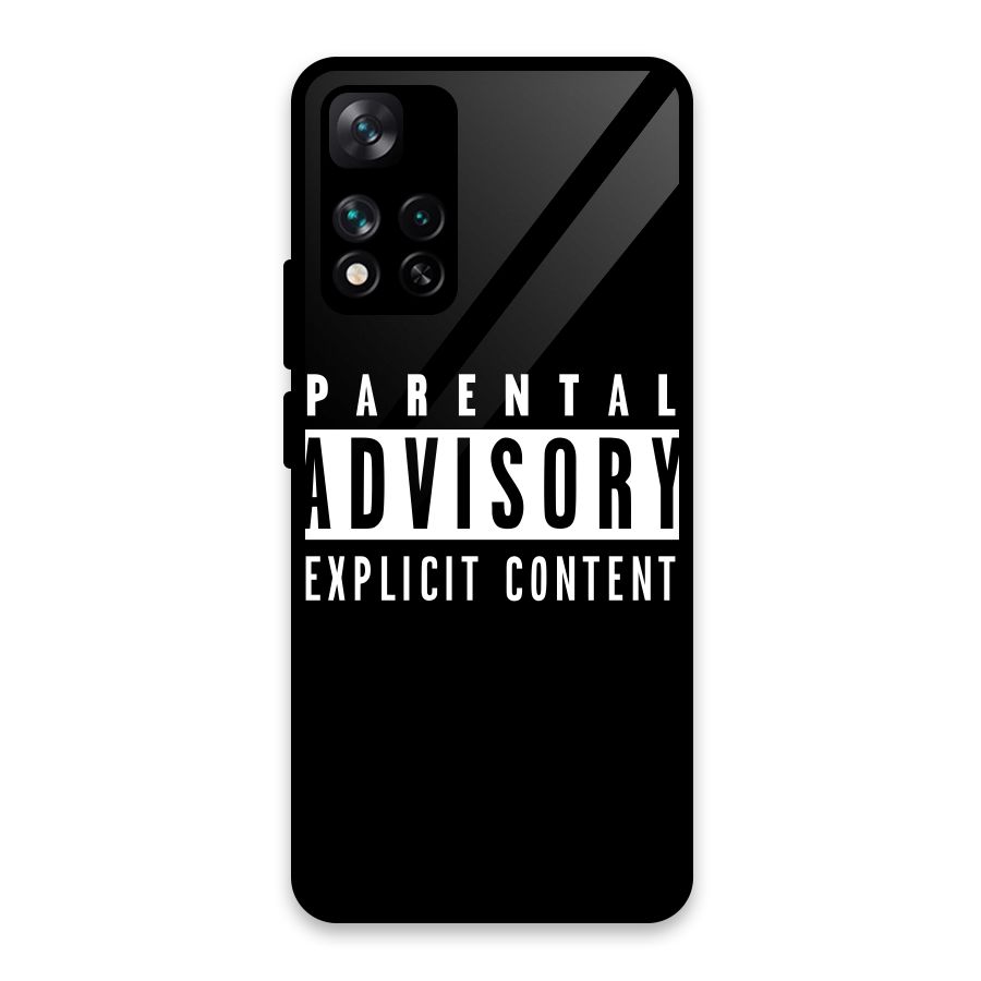 Parental Advisory Label Glass Back Case for Xiaomi 11i HyperCharge 5G