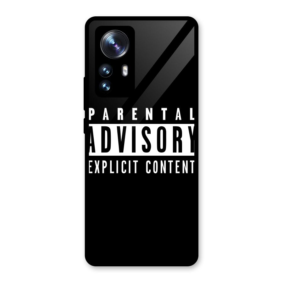 Parental Advisory Label Glass Back Case for Xiaomi 12 Pro