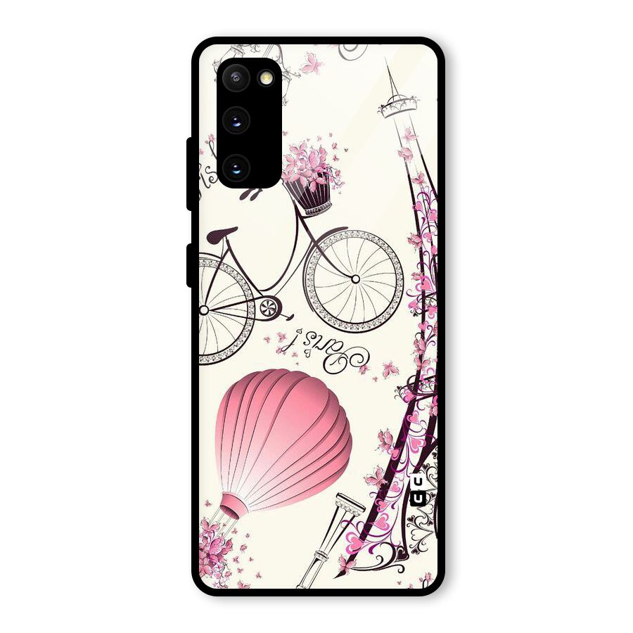 Paris Clipart Glass Back Case for Galaxy S20 FE 5G