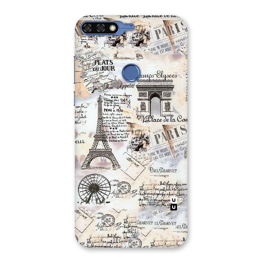 Paris Paper Back Case for Honor 7C