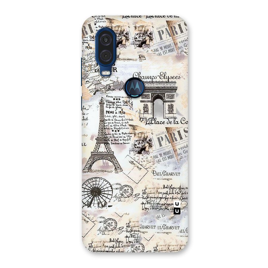 Paris Paper Back Case for Motorola One Vision
