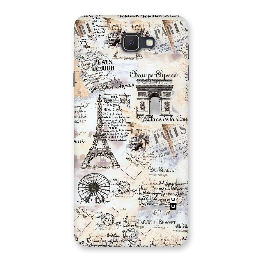 Paris Paper Back Case for Samsung Galaxy J7 Prime
