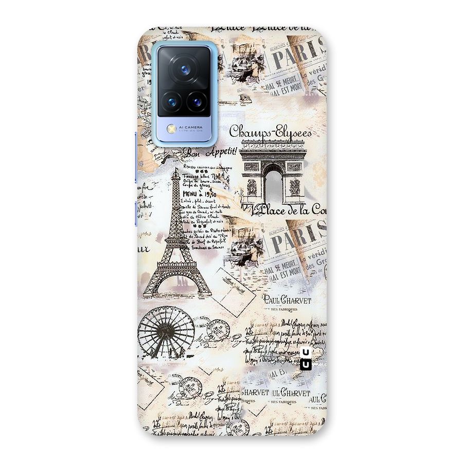 Paris Paper Back Case for Vivo V21 5G