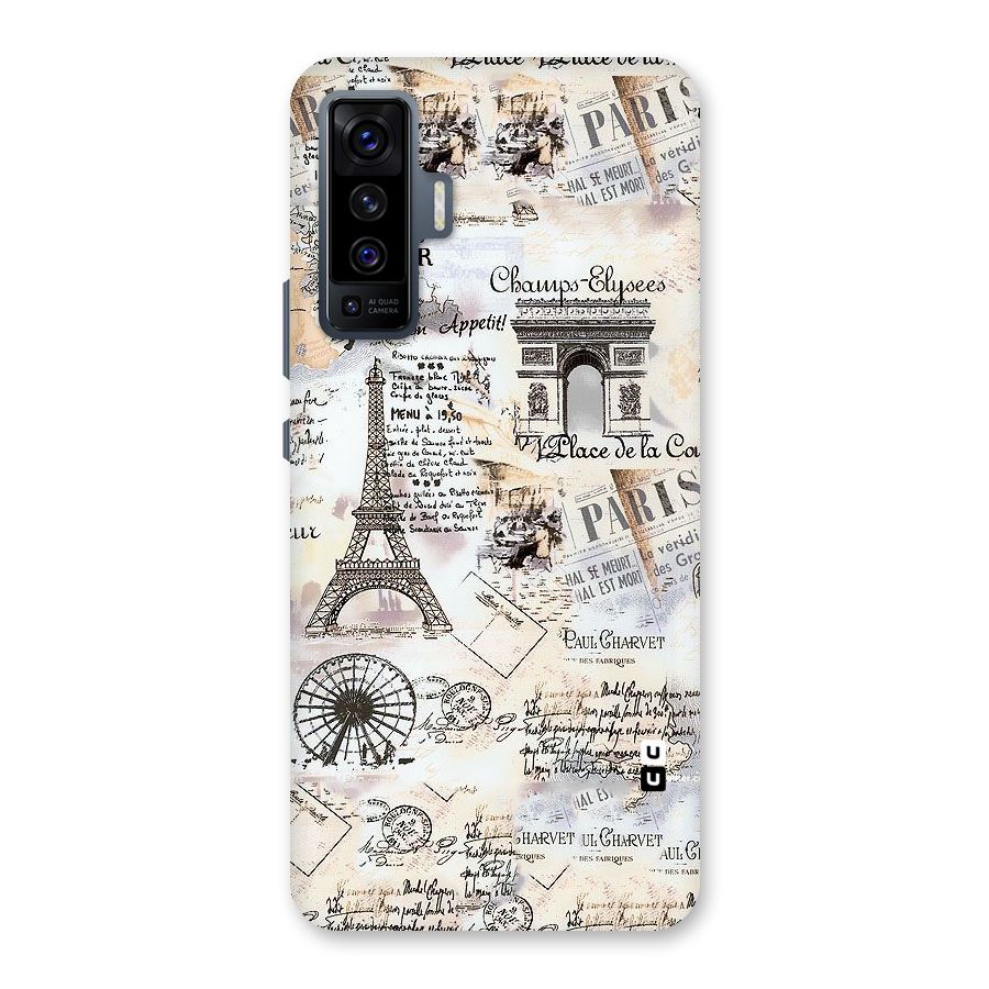 Paris Paper Back Case for Vivo X50