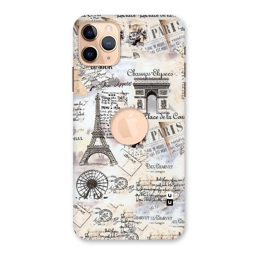 Paris Paper Back Case for iPhone 11 Pro Max Logo Cut