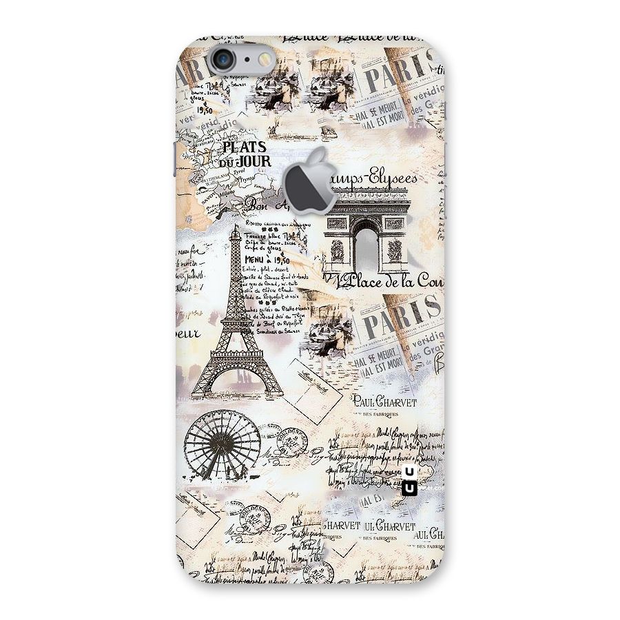 Paris Paper Back Case for iPhone 6 Plus 6S Plus Logo Cut