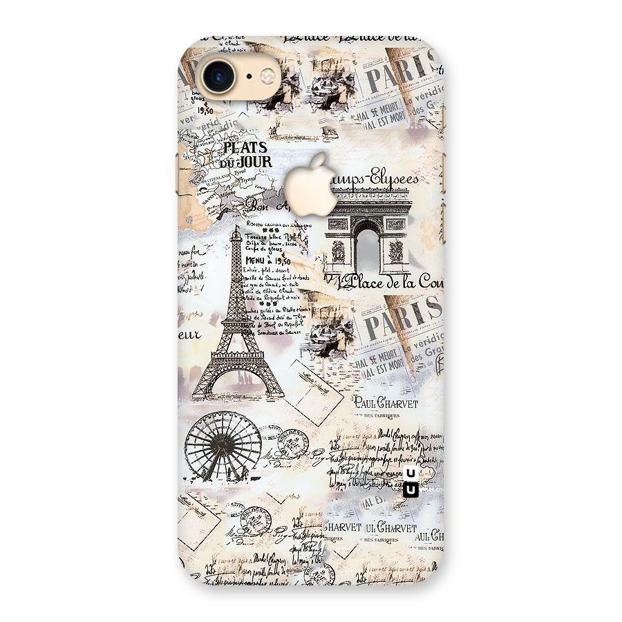 Paris Paper Back Case for iPhone 7 Apple Cut