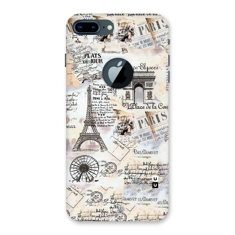 Paris Paper Back Case for iPhone 7 Plus Logo Cut