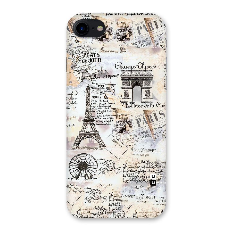 Paris Paper Back Case for iPhone SE 2020