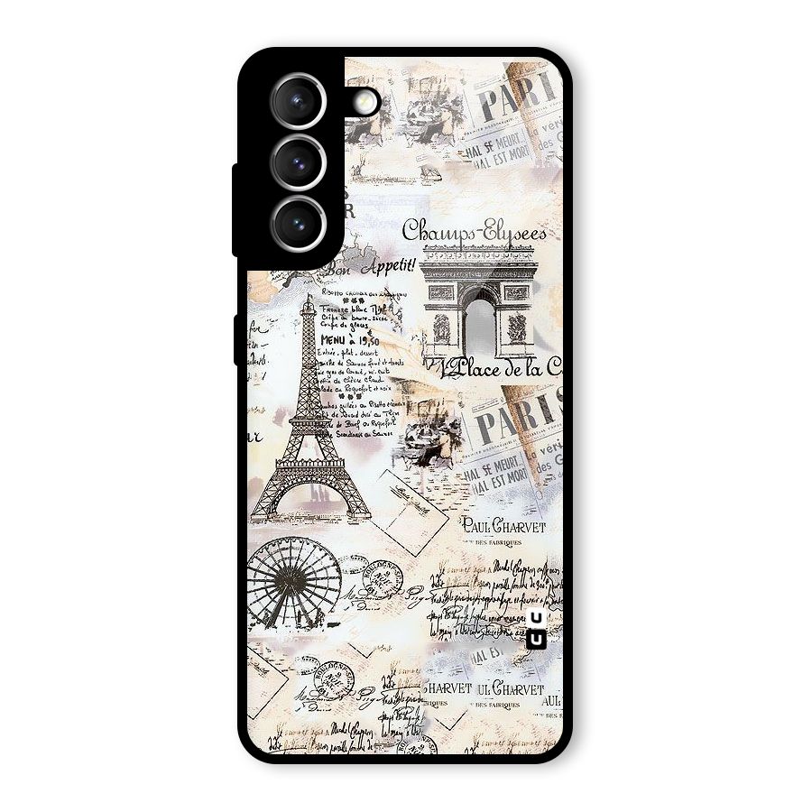 Paris Paper Glass Back Case for Galaxy S21 5G