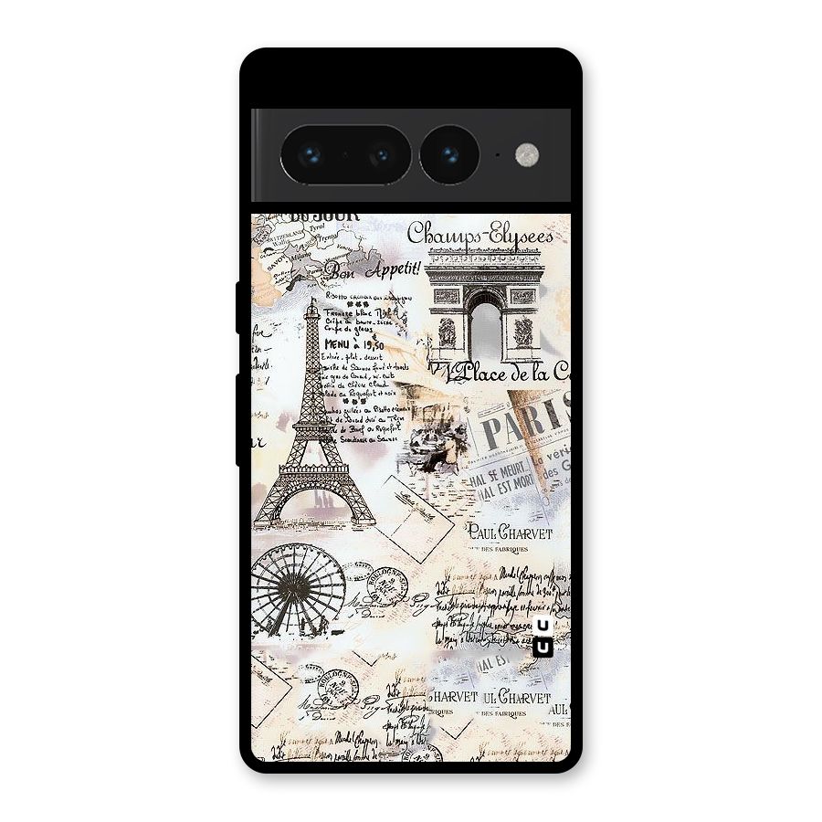 Paris Paper Glass Back Case for Google Pixel 7 Pro