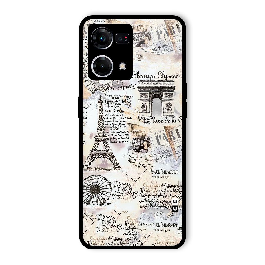 Paris Paper Glass Back Case for Oppo F21 Pro 5G