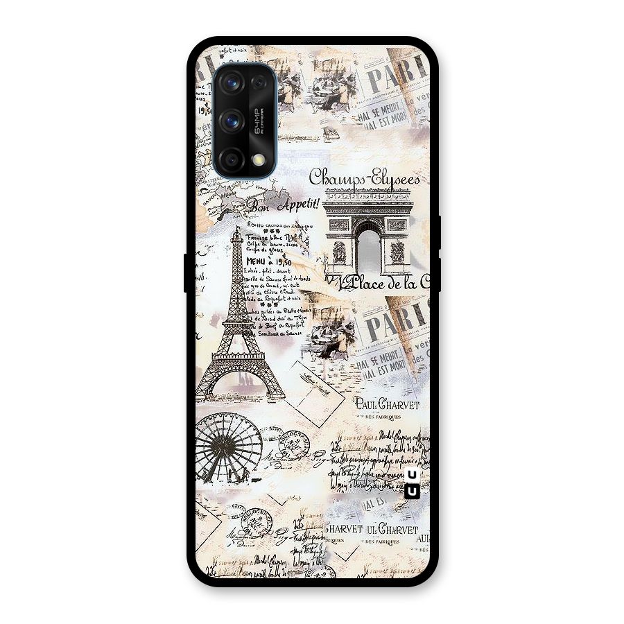 Paris Paper Glass Back Case for Realme 7 Pro