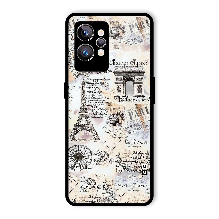 Paris Paper Glass Back Case for Realme GT2 Pro