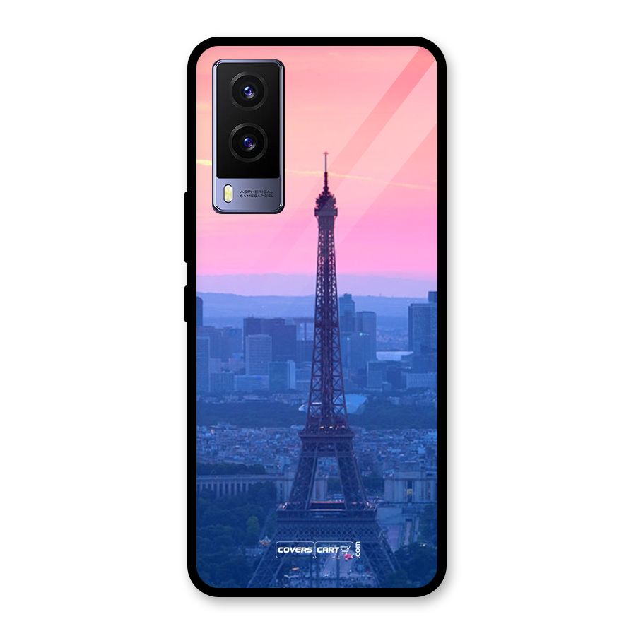 Paris Tower Glass Back Case for Vivo V21e 5G
