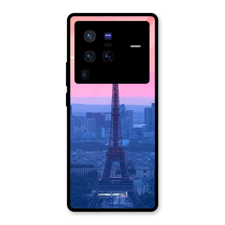Paris Tower Glass Back Case for Vivo X80 Pro