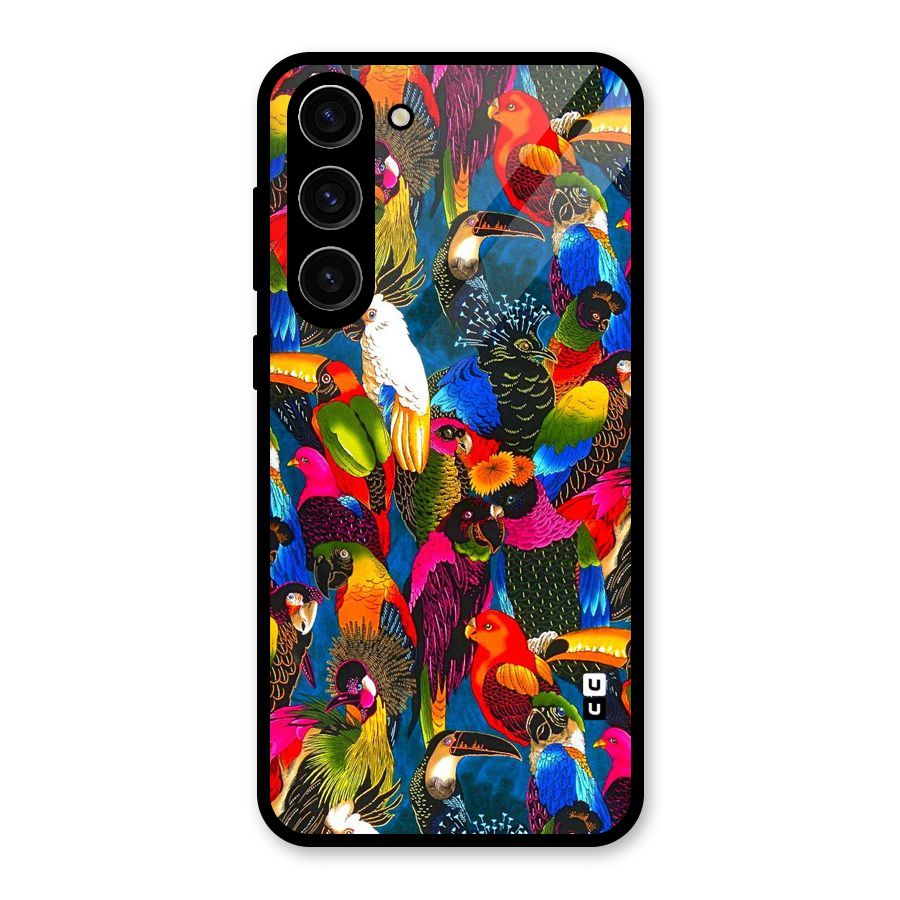 Parrot Art Glass Back Case for Galaxy S23 Plus