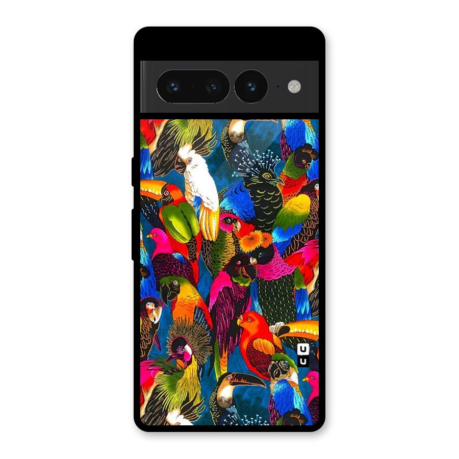 Parrot Art Glass Back Case for Google Pixel 7 Pro