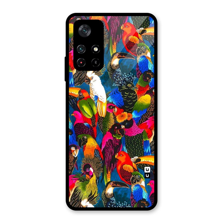 Parrot Art Glass Back Case for Poco M4 Pro 5G