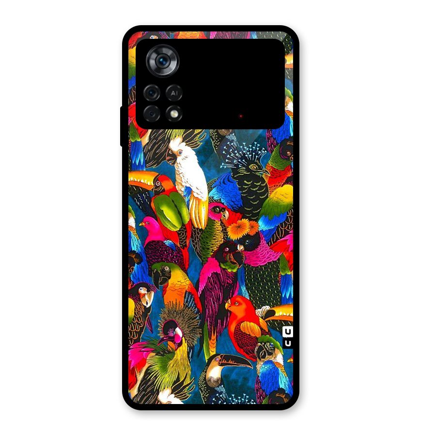 Parrot Art Glass Back Case for Poco X4 Pro 5G