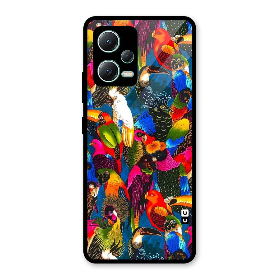 Parrot Art Glass Back Case for Redmi Note 12 5G