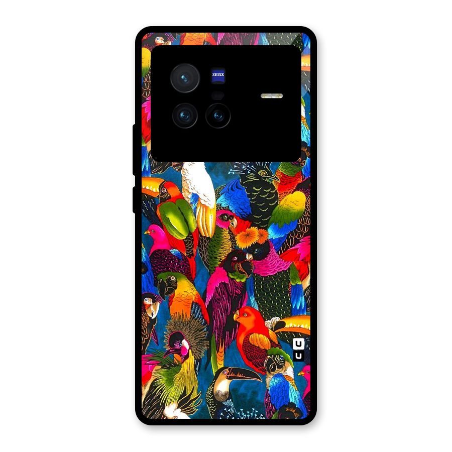 Parrot Art Glass Back Case for Vivo X80