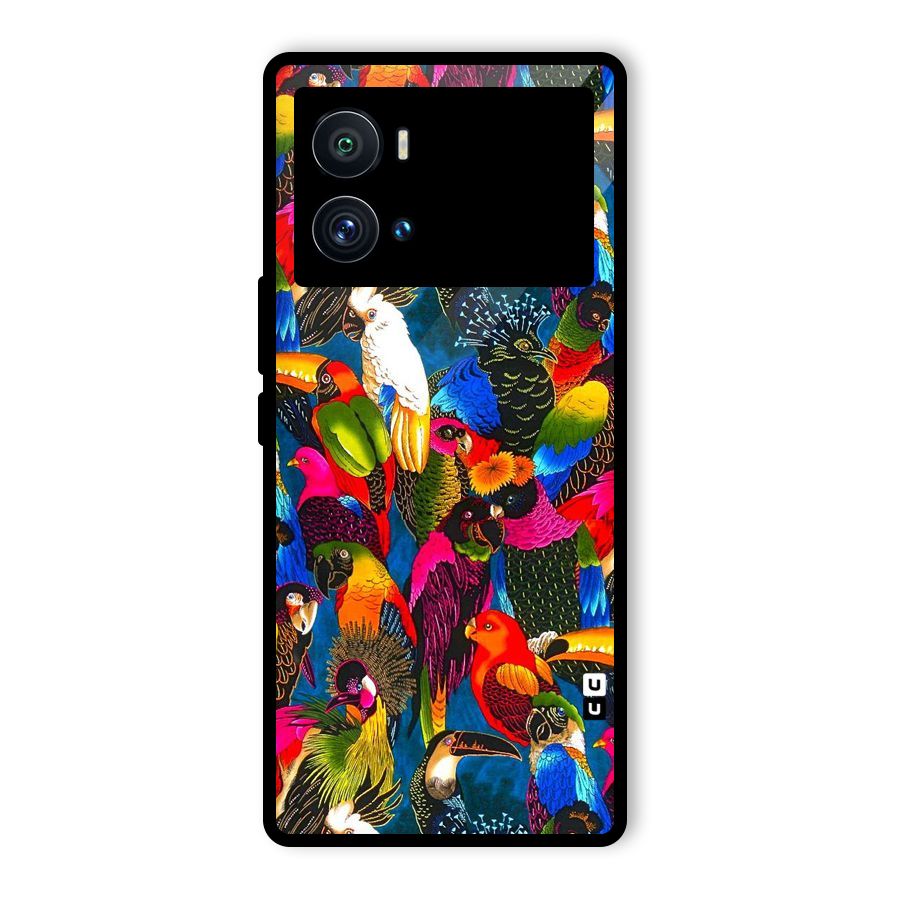 Parrot Art Glass Back Case for Vivo iQOO 9 Pro