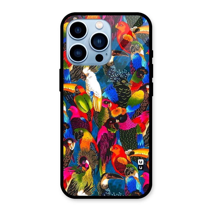 Parrot Art Glass Back Case for iPhone 13 Pro