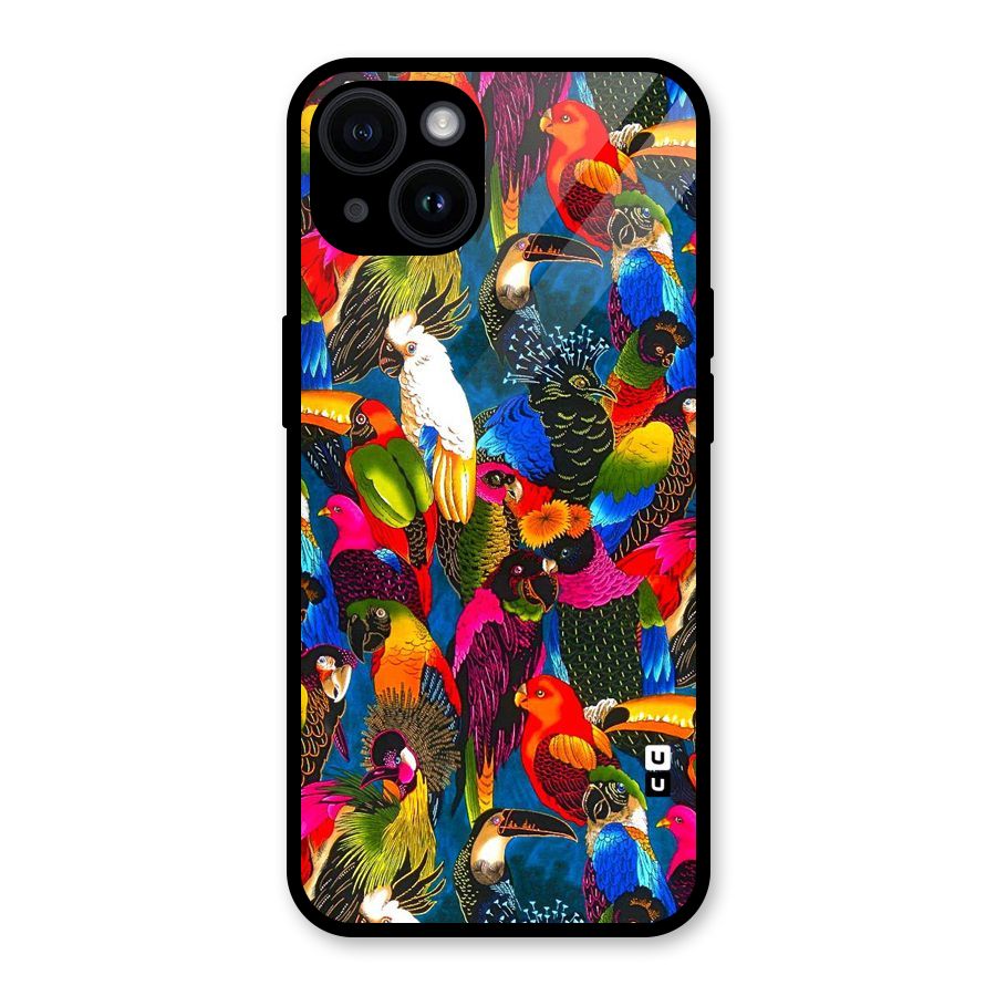 Parrot Art Glass Back Case for iPhone 14