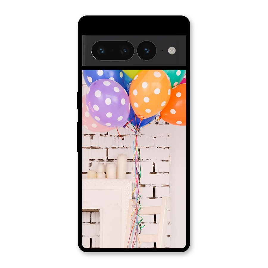Party Balloons Glass Back Case for Google Pixel 7 Pro