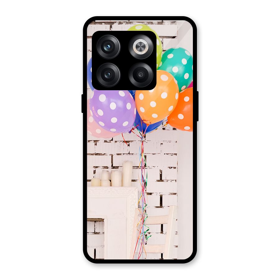 Party Balloons Glass Back Case for OnePlus 10T